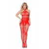Doorschijnende bodysuit erotisch rood - one size 