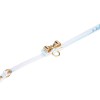 bondage halsband collar met gouden strik wit