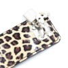 bondage halsband luipaardprint riem