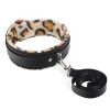 bondage set tijgerprint halsband met riem