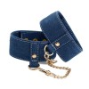 bdsm bondageset blue denim handboeien