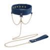bdsm bondageset blue denim colar