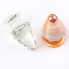 Glazen anaal dildo set oranje en transparant - sextoys