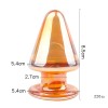 Glazen anaal dildo set oranje en transparant - sextoy
