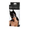 WETLOOK GLOSSY cat mask GLOVES ZWART