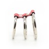 cockring set met rode pu leren band