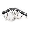 PU leren cockcage met metalen cockringen