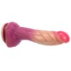 Siliconen gekleurde dildo met zuignap-dils004 