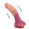 Siliconen gekleurde dildo met zuignap-dils004 