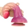 Siliconen gekleurde dildo met zuignap-dils004 