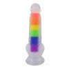 dildo regenboog siliconen transparant