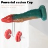 Siliconen gekleurde dildo met zuignap - 20 cm