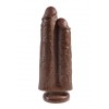 dubbele dildo king cock 9" brown sextoy