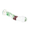 Glazen dildo transparant met flower- sextoys