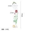 Glazen dildo transparant met flower- 17 cm