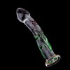 Glazen dildo transparant met flower- sextoy