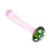 Glazen dildo transparant met zwam- 13,5 cm