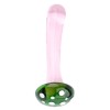 Glazen dildo transparant met zwam- 13,5 cm