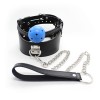zwarte halsband rode ballgag riem
