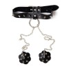 PU leren halsband met tepelstickers 50 cm breed