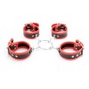 handboeien voetboeien set zwart rood