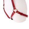 PU leren harnas met handboeien - rood