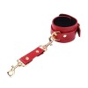 PU leren harnas met handboeien - rood