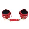 PU leren harnas met handboeien - rood
