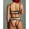 Leren bondageharnas