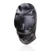 leren hoofdmasker blinddoek rits