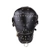 Hoofdmasker geblindeerd met gespen en sloten zwart