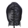 Hoofdmasker met mondkap leer