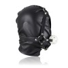 Hoofdmasker met mondknevel zwart