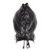 hoofdmasker met ritsen leer
