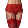 Jarretel G-string en kousen rood sexykleding