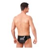 zwarte latex heren slip