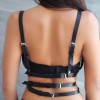 leren bdsm harnas schouderbanden studs zwart