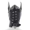leren bdsm hondenmasker mondrits ring