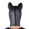 leren bdsm hondenmasker zwart
