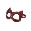 leren bondage oogmasker kattenoren bordeaux rood