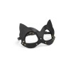 leren bondage katmasker kattenoren zwart