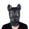 leren hondenmasker zwart
