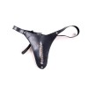 Leren kuisheidslip met ketting zwart