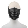 leren masker met mond opening - zwart erotisch