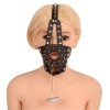 Leren masker met spikes - zwart erotisch