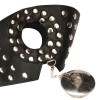 Leren masker met spikes - zwart mondmasker