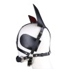 leren sm paardenmasker mondknevel
