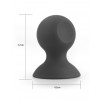 love toy siliconen tepel zuigers - zwart