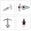 metalen anaal toy rood kristal