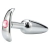 stalen buttplug roze kristal